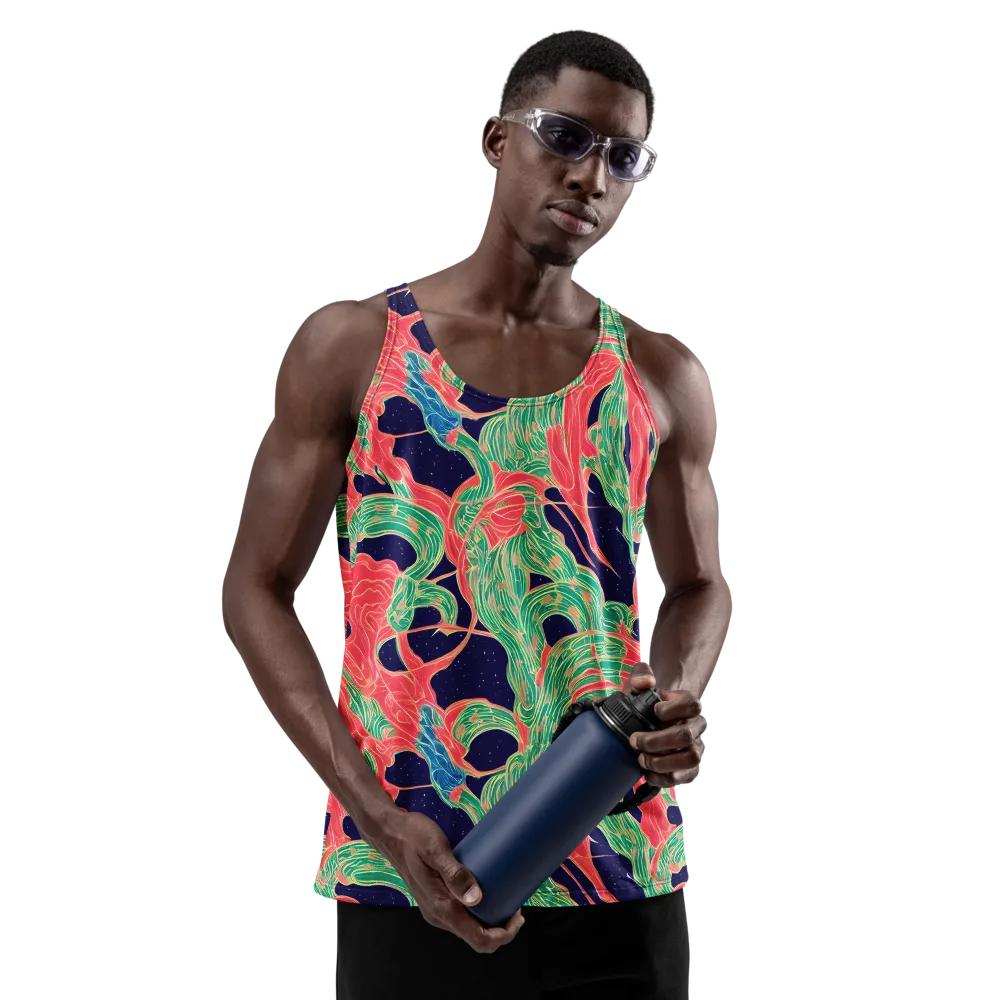 Midnight Jungle on Men's Tank Top — Front