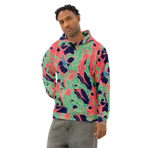 Midnight Jungle on a Cotton Hoodie