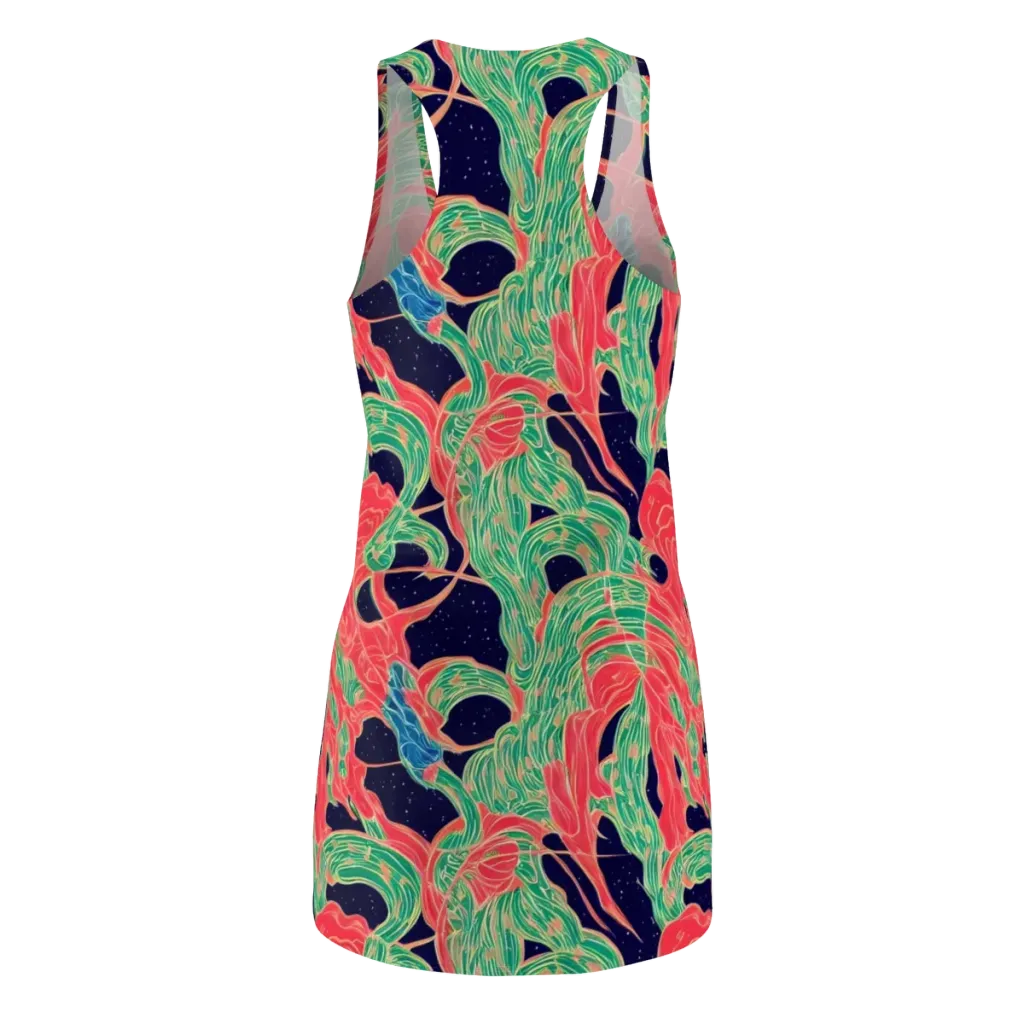 Midnight Jungle on Racerback Dress — Back