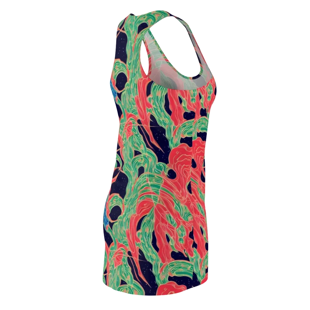 Midnight Jungle on Racerback Dress — Back Side