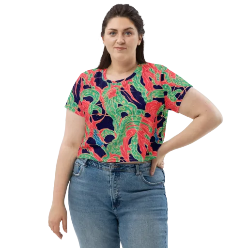 Midnight Jungle on a Crop Tee