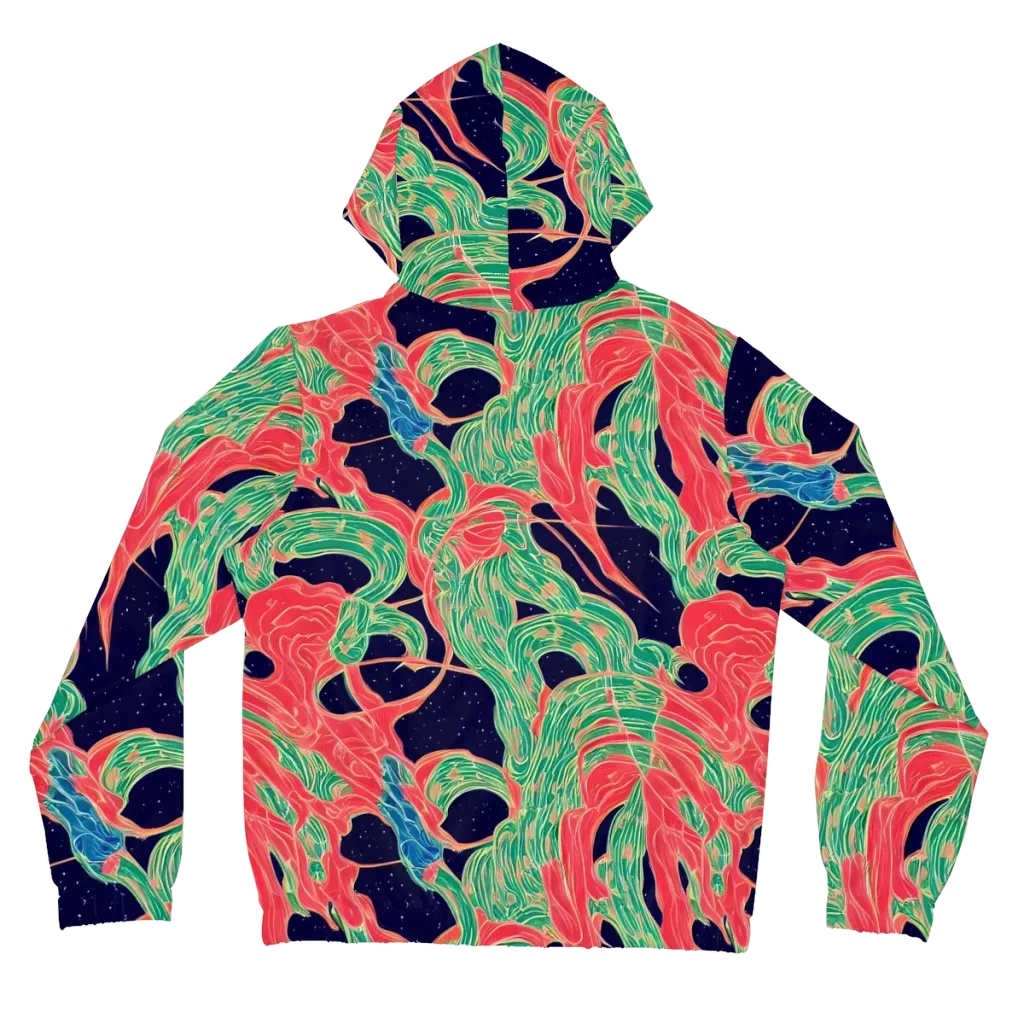 Midnight Jungle on Women's Full-Zip Hoodie — Back