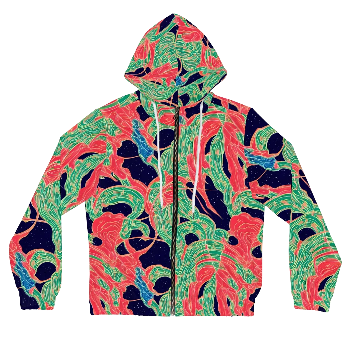 Midnight Jungle on Women's Full-Zip Hoodie — Front