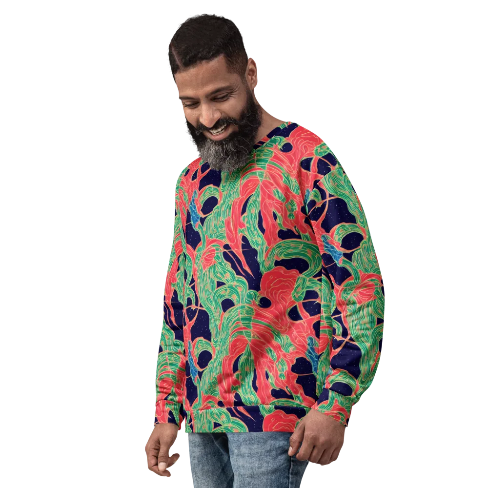 Midnight Jungle on Sweatshirt — Left Front