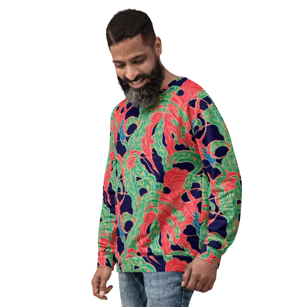 Midnight Jungle on Sweatshirt — Left Front