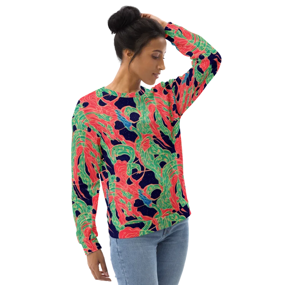 Midnight Jungle on Sweatshirt — Right Front