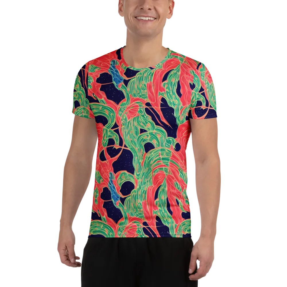 Midnight Jungle on Men's Athletic T-Shirt — Front