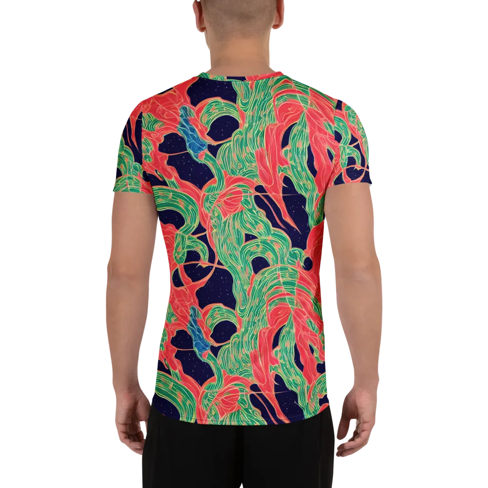 Midnight Jungle on Men's Athletic T-Shirt — Back