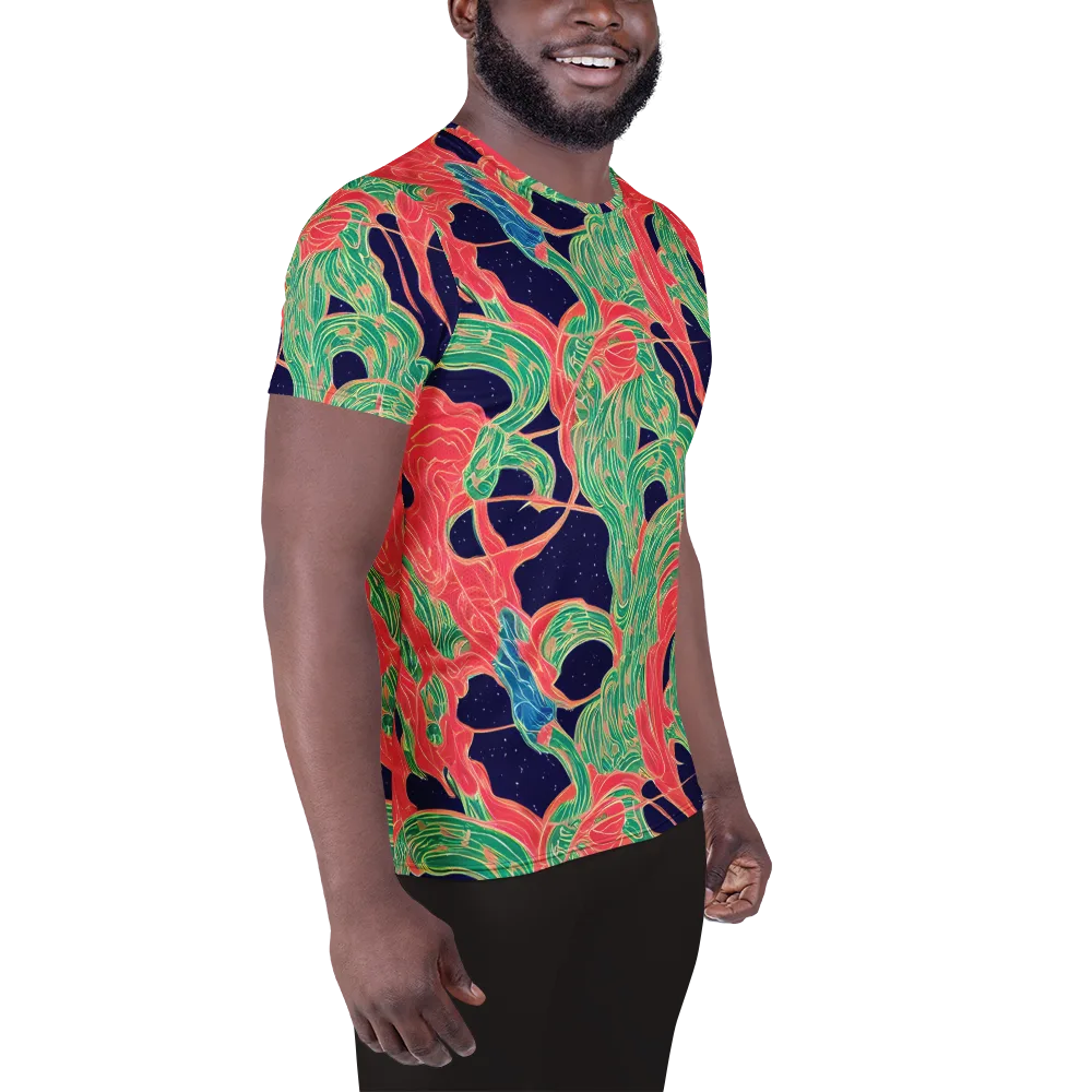 Midnight Jungle on Men's Athletic T-Shirt — Right