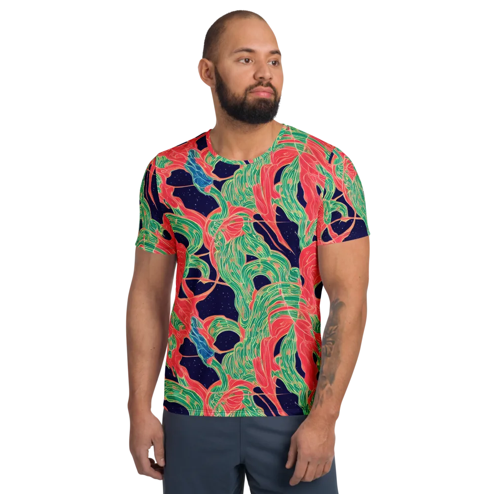 Midnight Jungle on Men's Athletic T-Shirt — Front