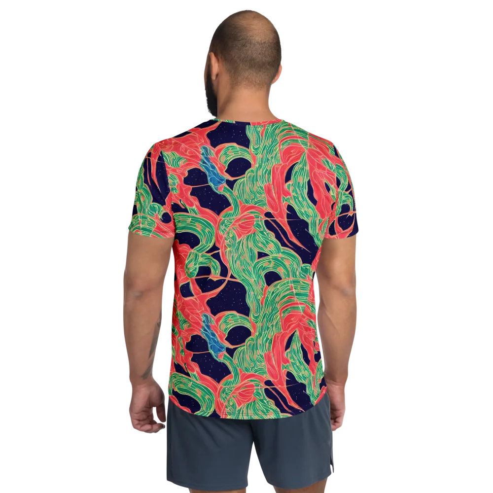 Midnight Jungle on Men's Athletic T-Shirt — Back