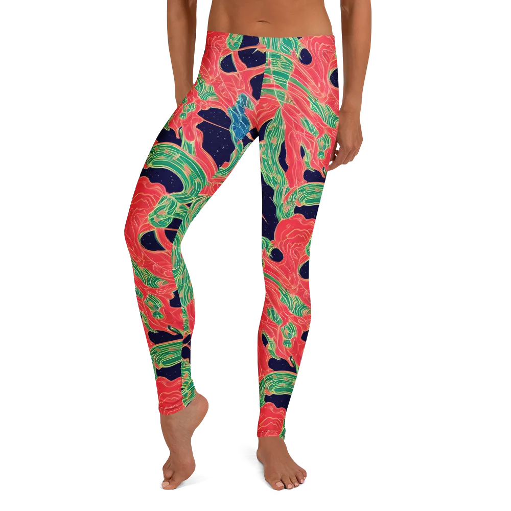 Midnight Jungle on Leggings — Front