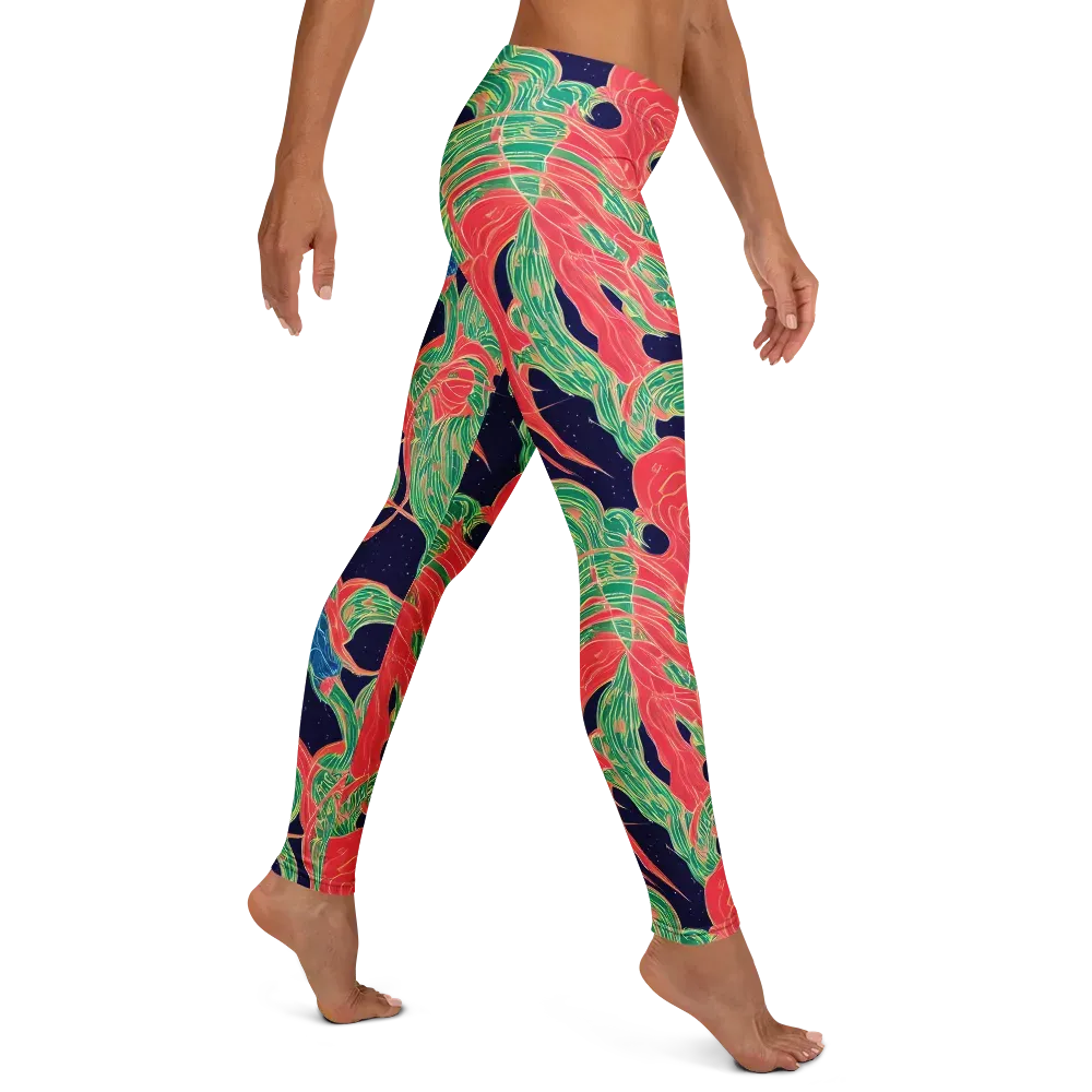 Midnight Jungle on Leggings — Right