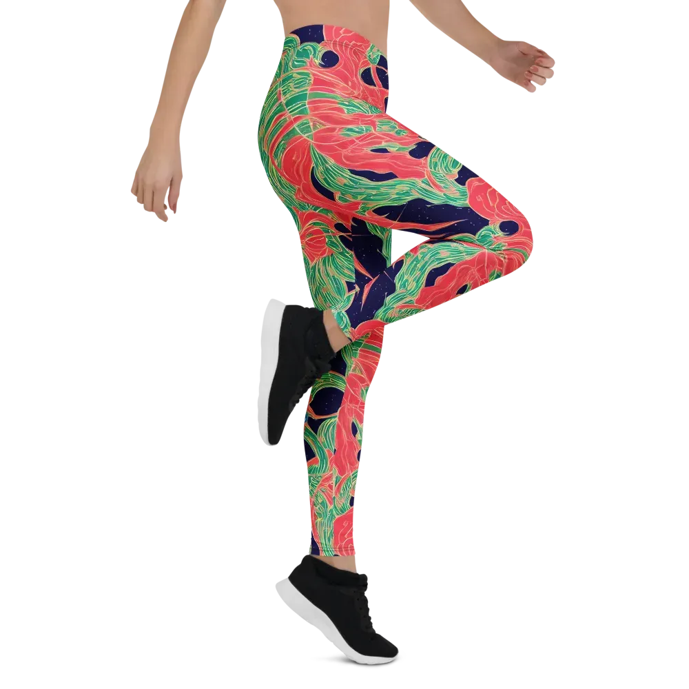 Midnight Jungle on Leggings — Right