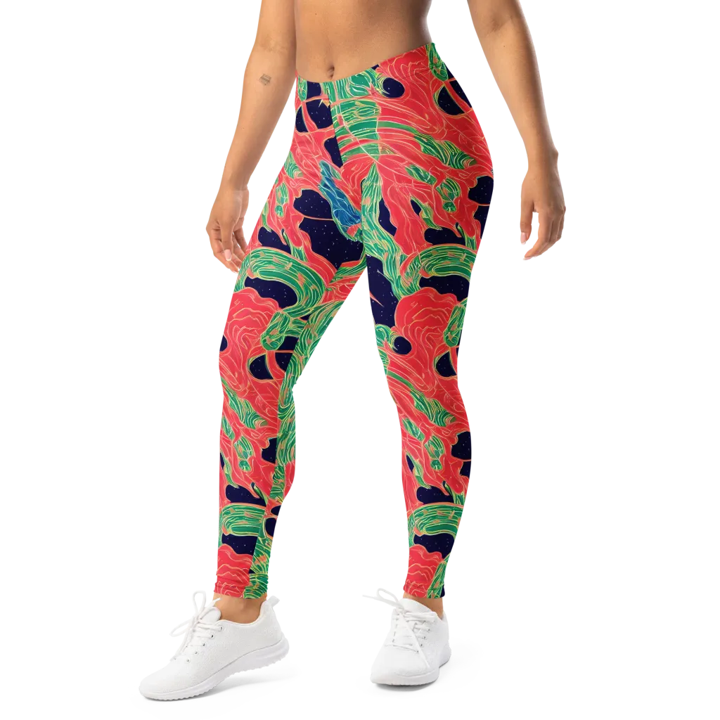 Midnight Jungle on Leggings — Left Front
