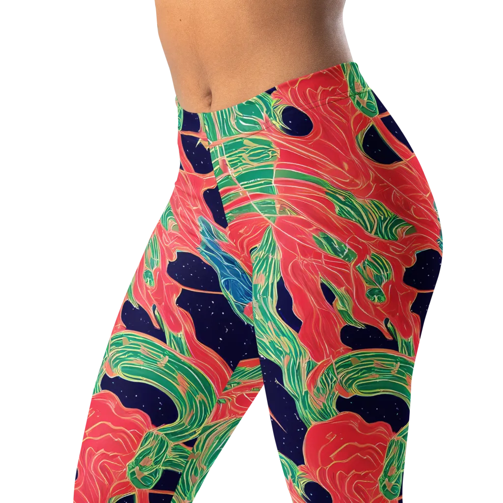 Midnight Jungle on Leggings — Left Front