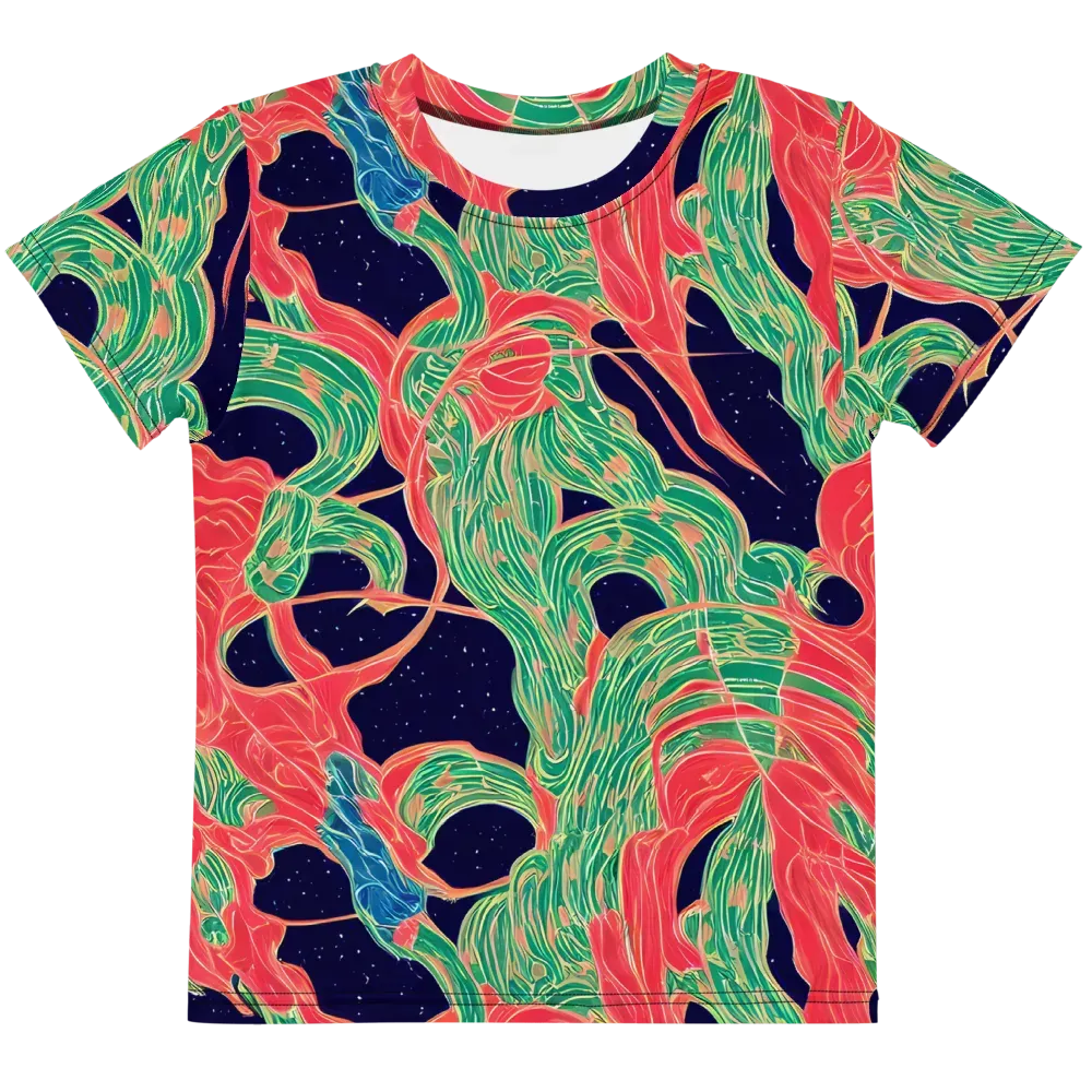Midnight Jungle on Kids Crew Neck T-Shirt — Front