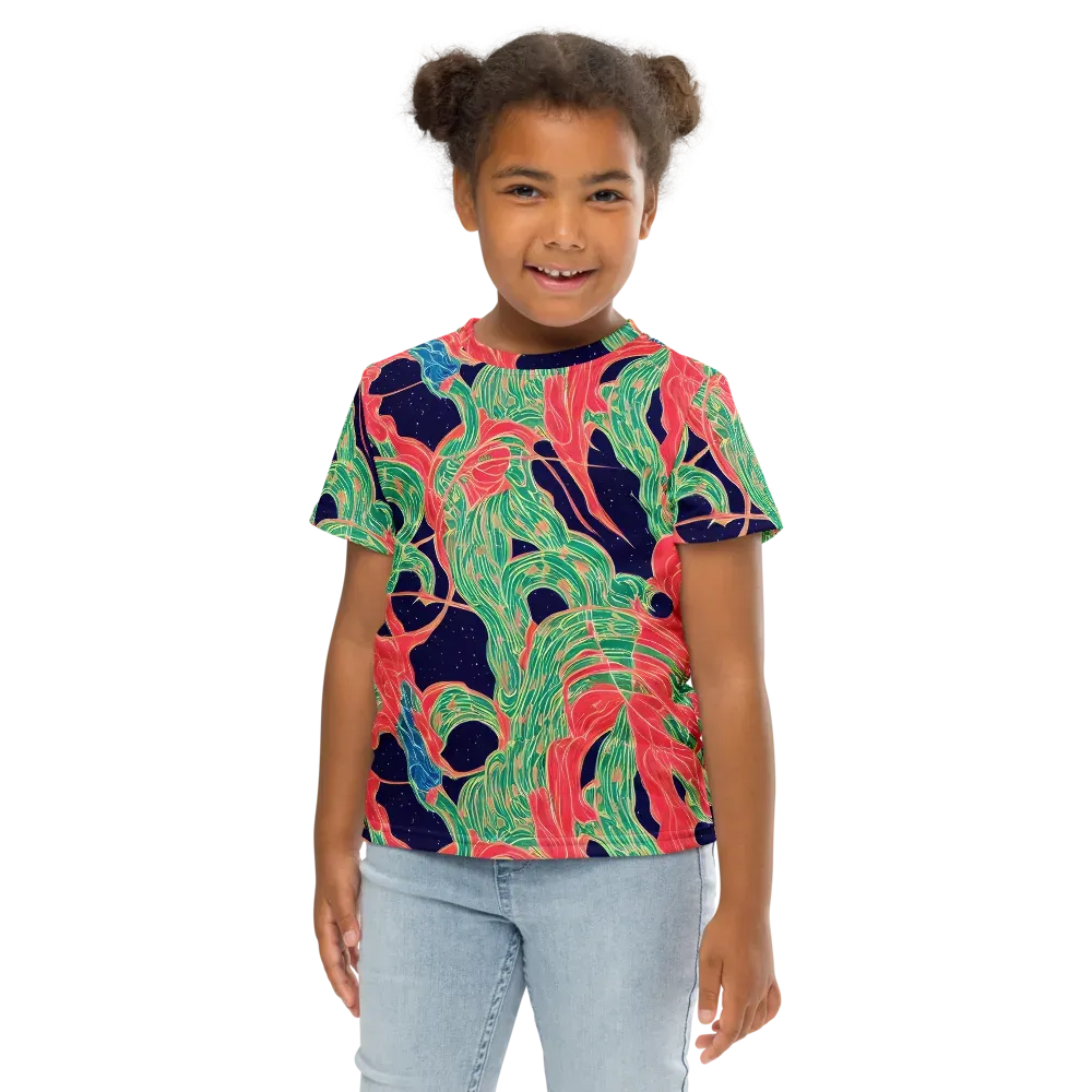 Midnight Jungle on Kids Crew Neck T-Shirt — Front