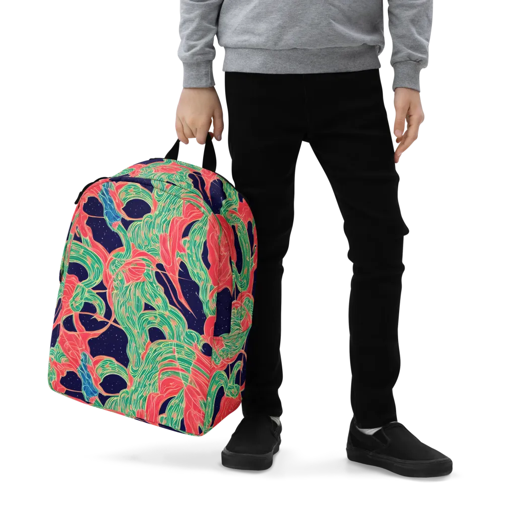 Midnight Jungle on Minimalist Backpack — Zoomed-in