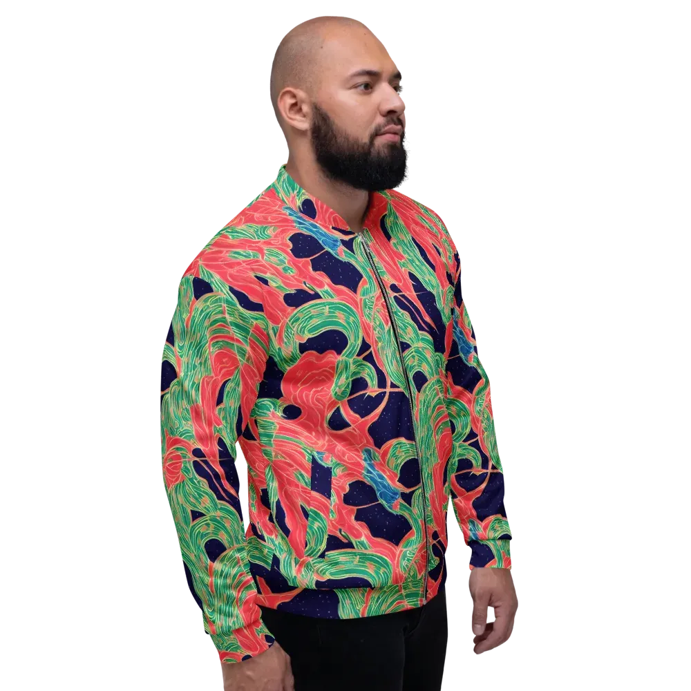 Midnight Jungle on Bomber Jacket — Right