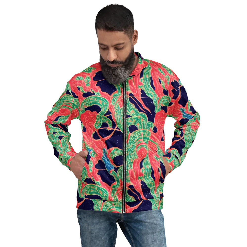 Midnight Jungle on Bomber Jacket — Front