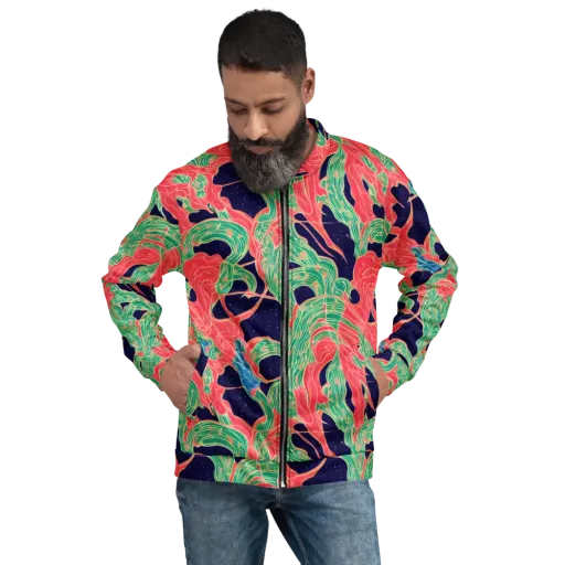 Midnight Jungle on a Bomber Jacket