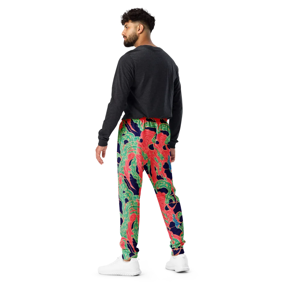 Midnight Jungle on Men's Joggers — Back