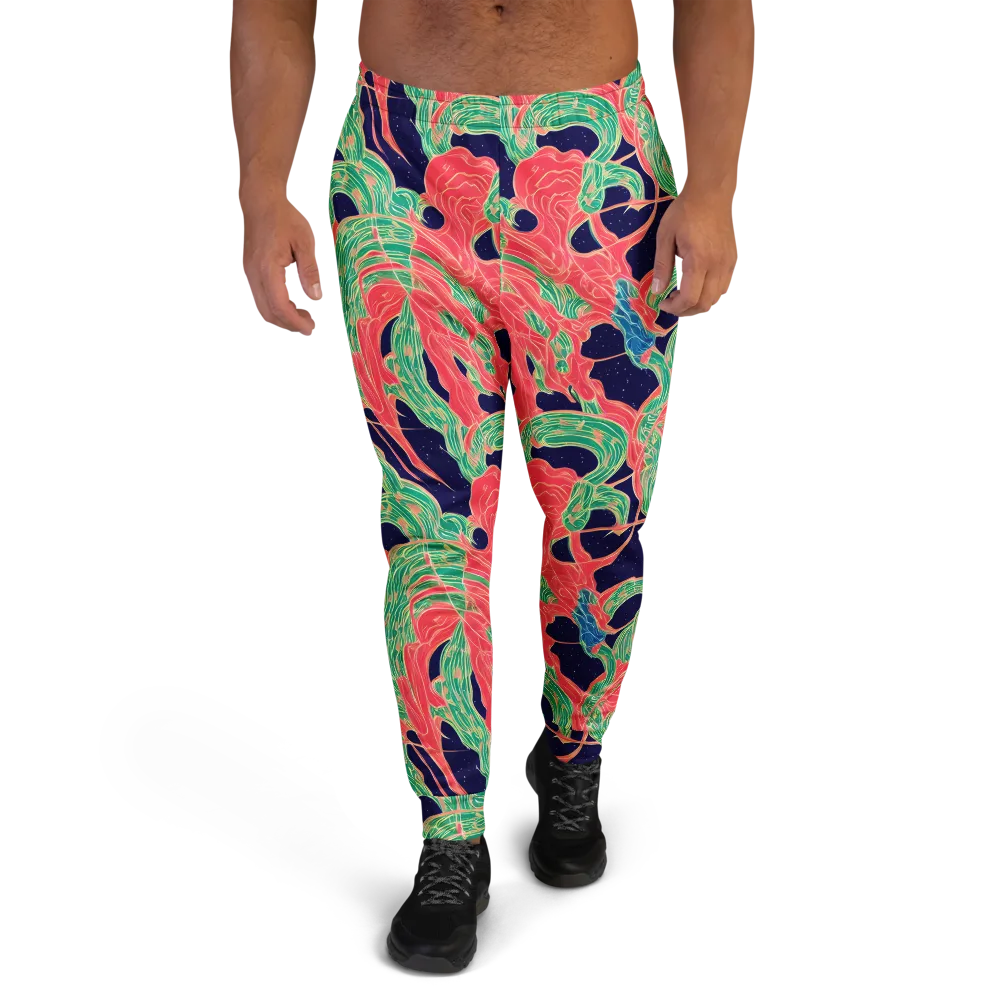 Midnight Jungle on Men's Joggers — Front