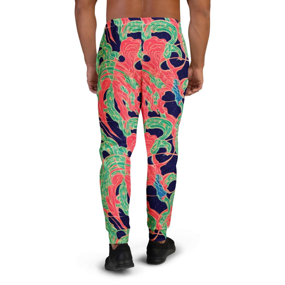 Midnight Jungle on Men's Joggers — Back