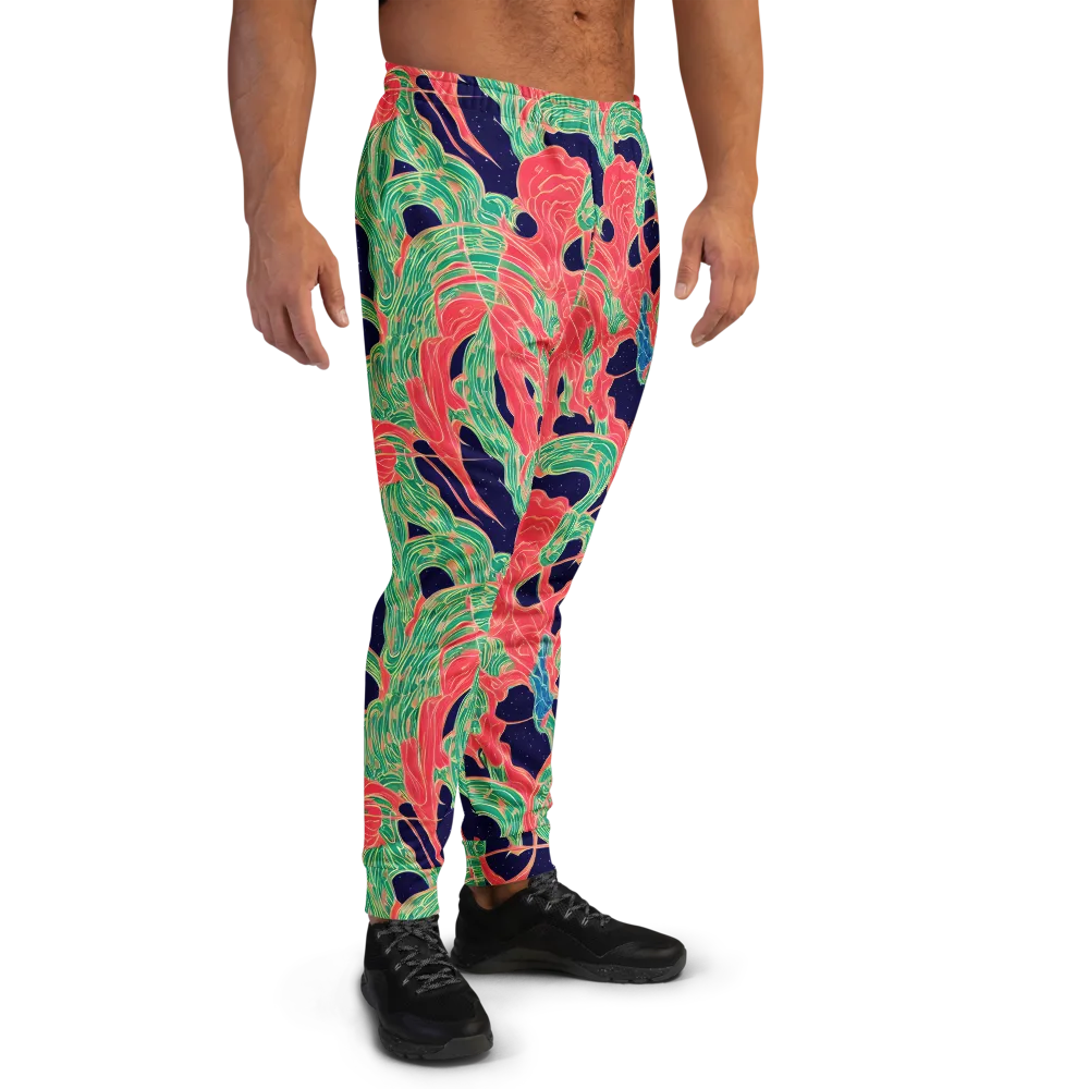 Midnight Jungle on Men's Joggers — Right