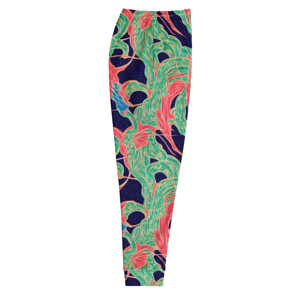 Midnight Jungle on Men's Joggers — Right