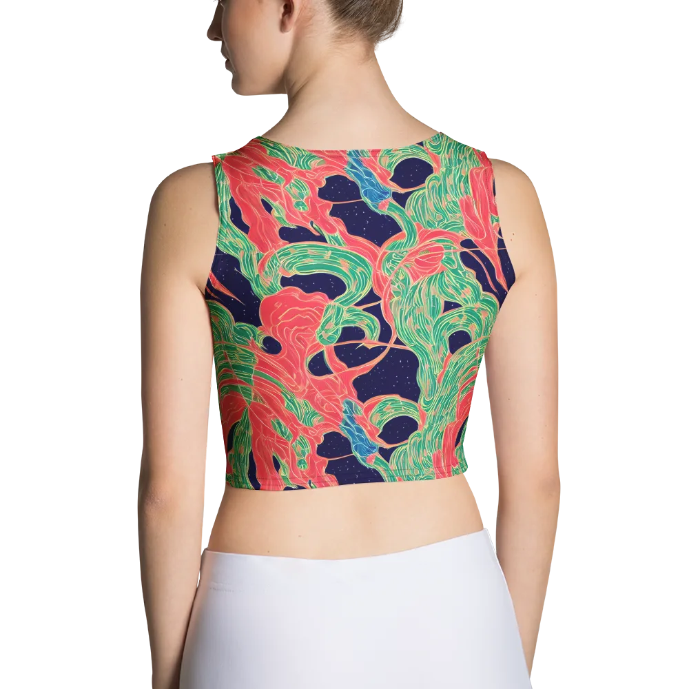 Midnight Jungle on Crop Top — Back