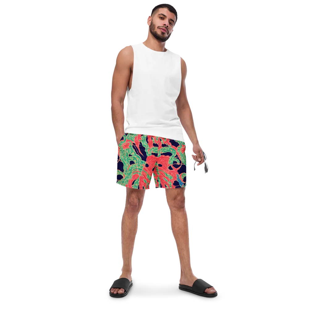 Midnight Jungle on Swim Trunks — Front