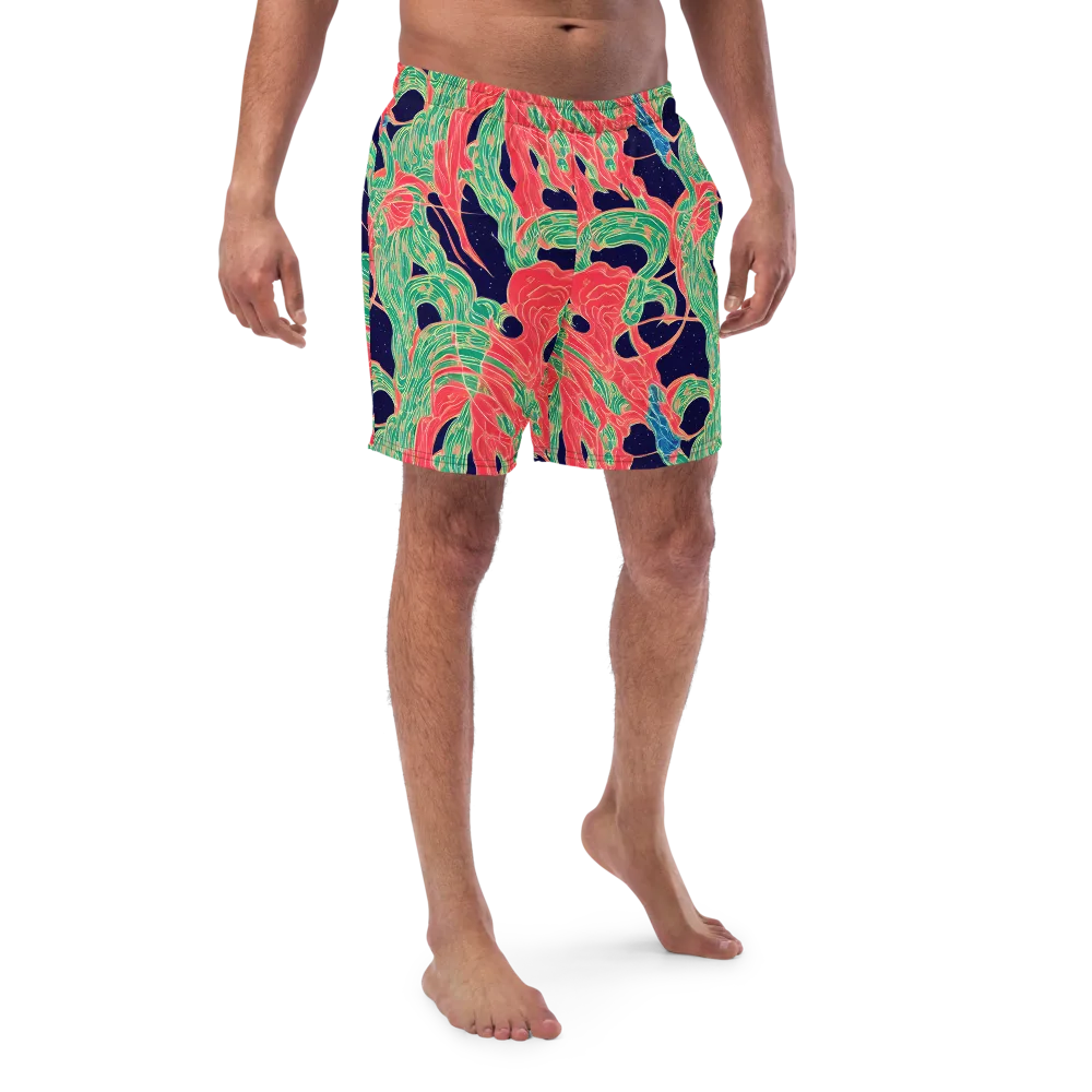 Midnight Jungle on Swim Trunks — Front