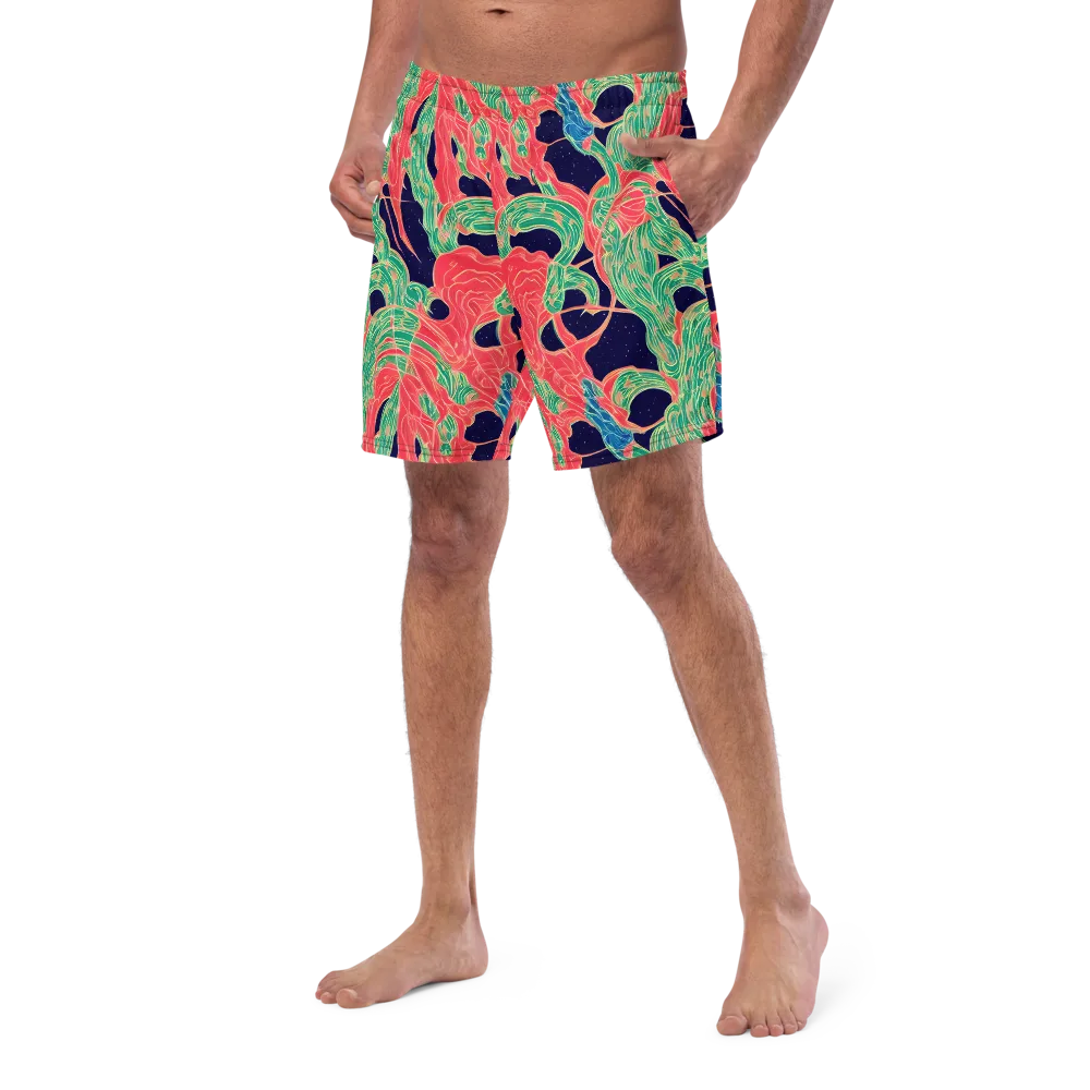 Midnight Jungle on Swim Trunks — Left Front