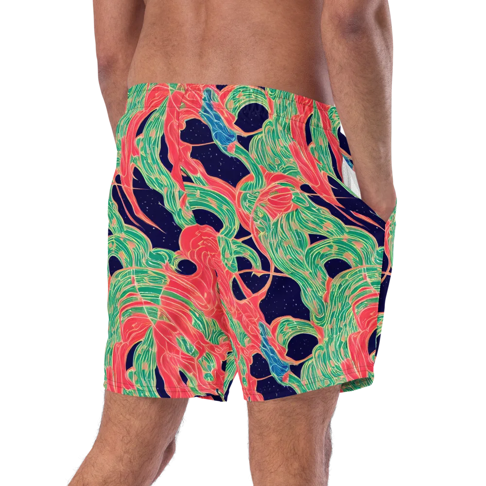 Midnight Jungle on Swim Trunks — Right Back