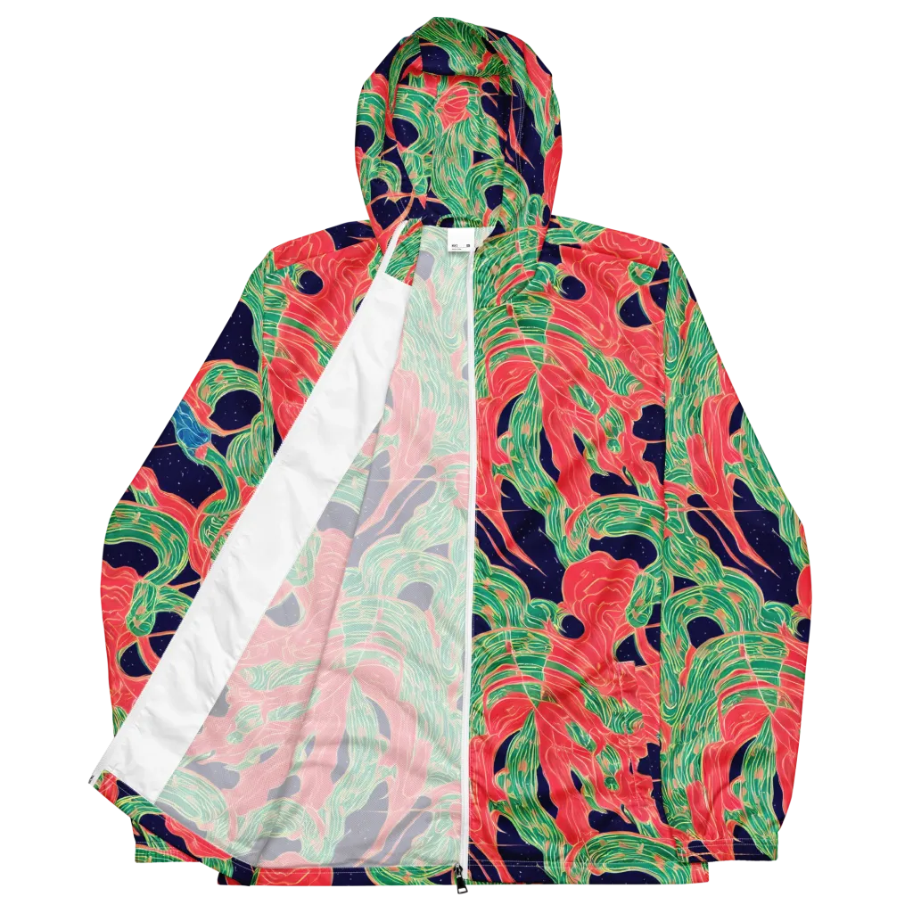 Midnight Jungle on Men's Windbreaker — Front