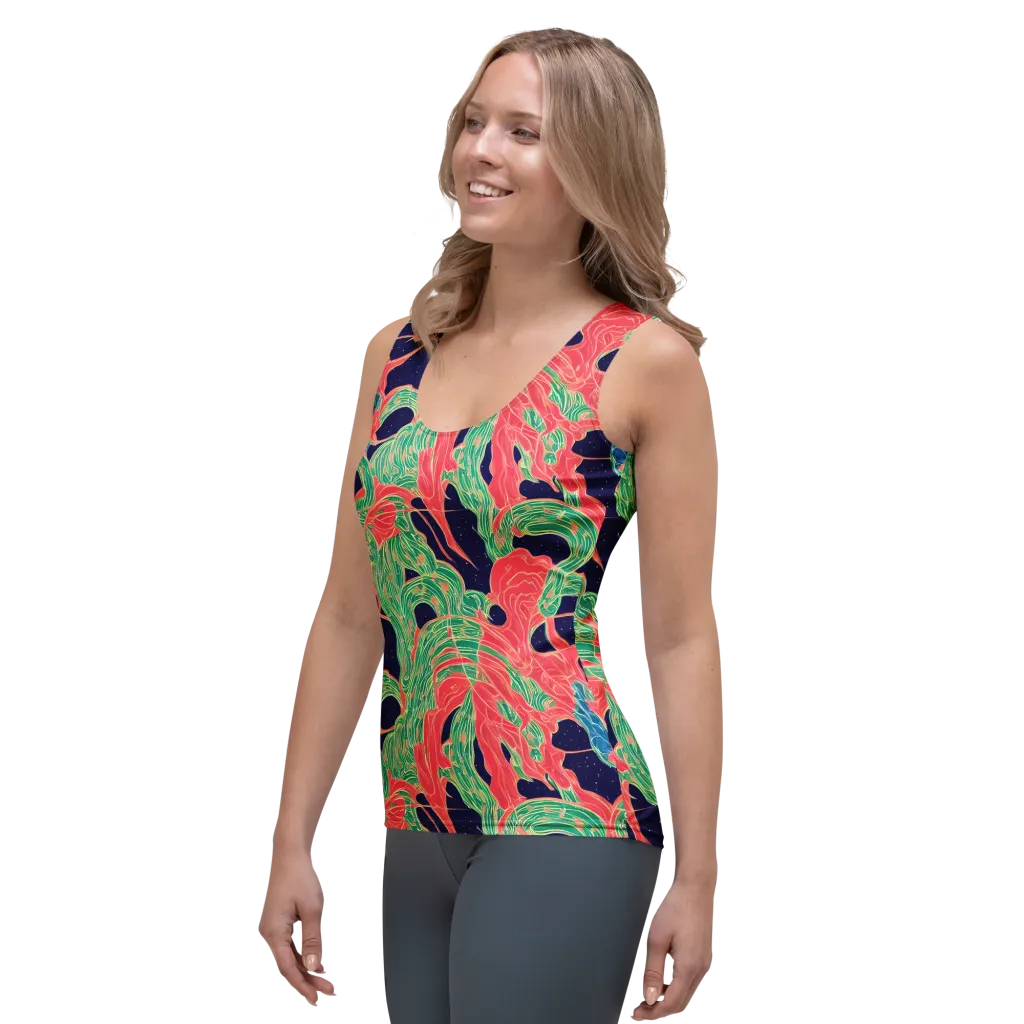 Midnight Jungle on Women's Tank Top — Left Front