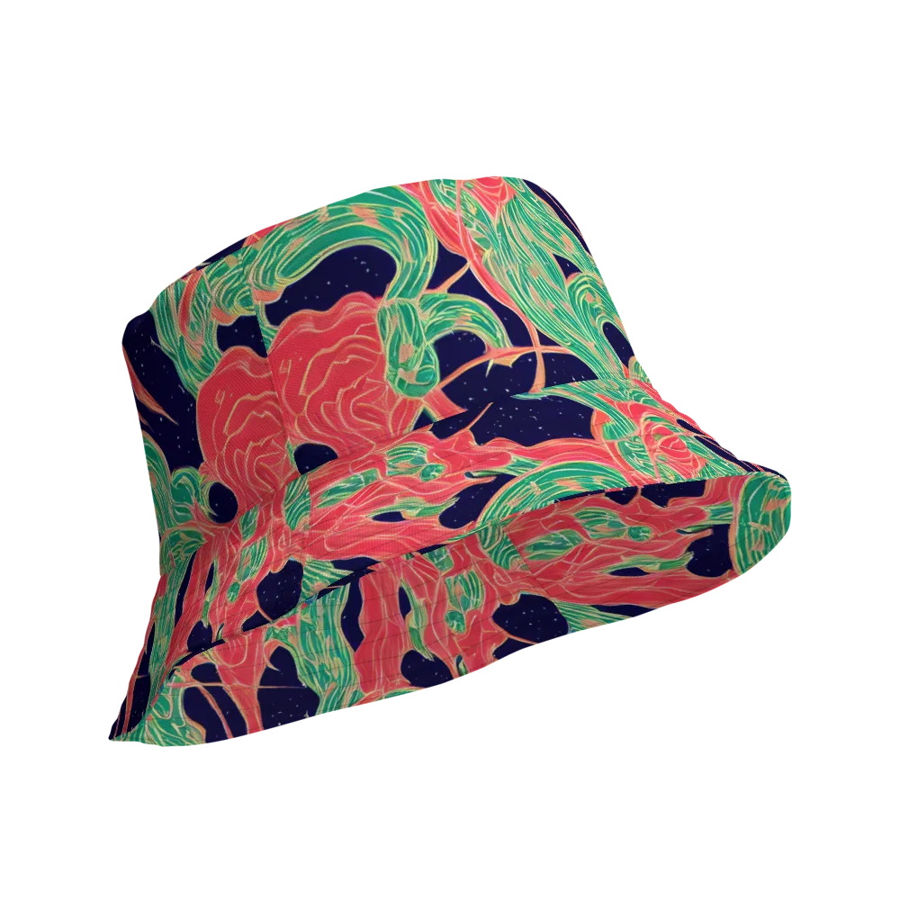 Midnight Jungle on Reversible Bucket Hat — Product details Outside