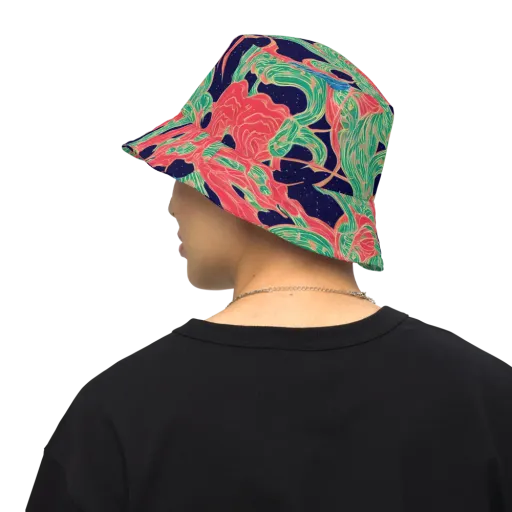 Midnight Jungle on a Reversible Bucket Hat