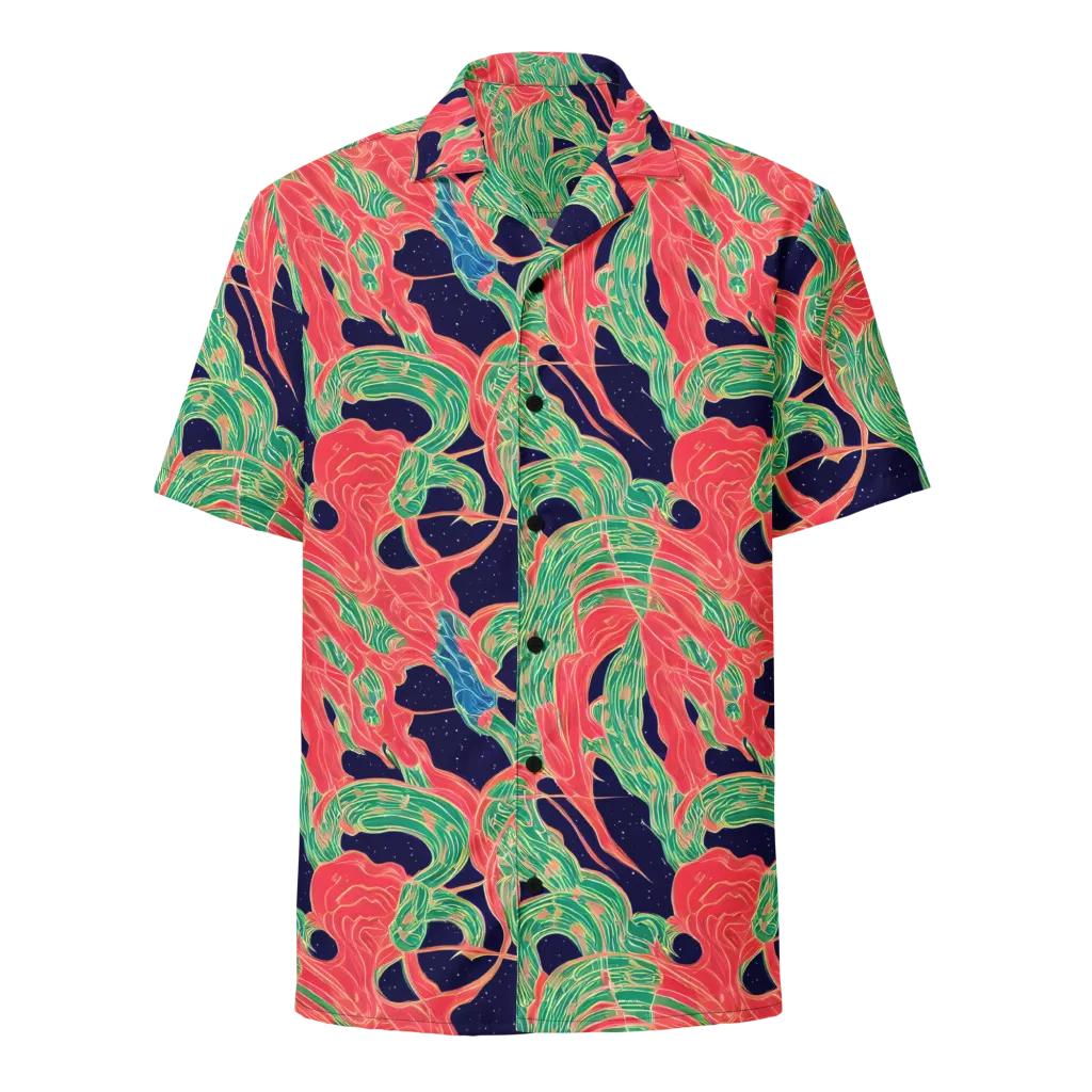 Midnight Jungle on Button Shirt — Front