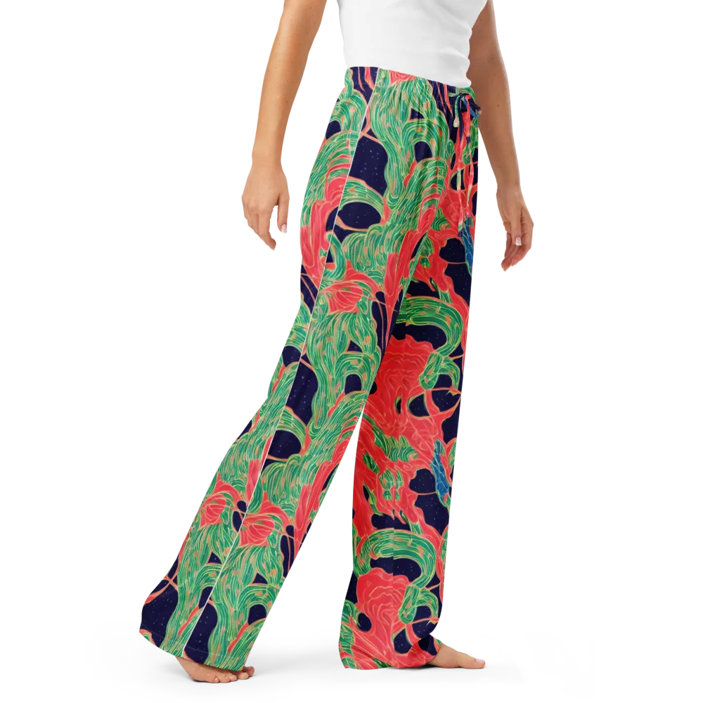 Midnight Jungle on Women's Pajama Pants — Right Front