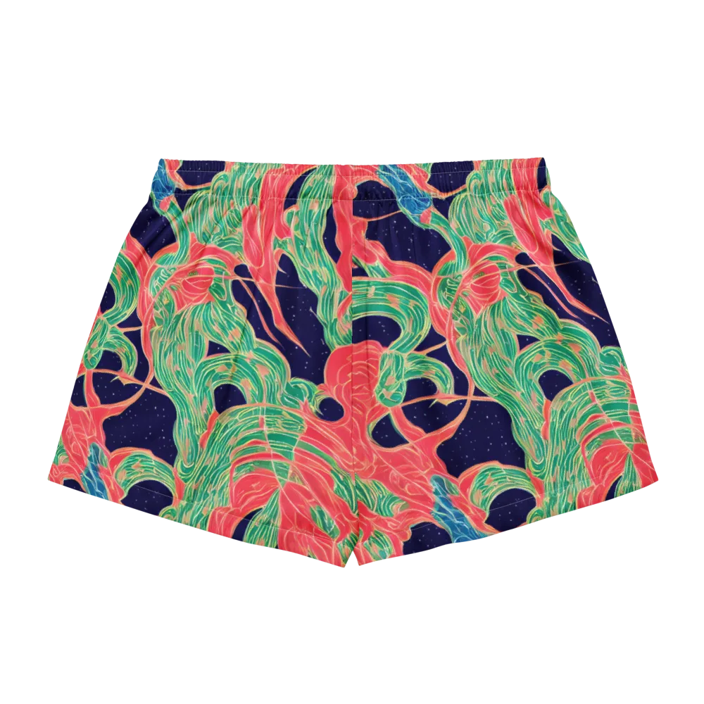 Midnight Jungle on Women's Pajama Shorts — Back