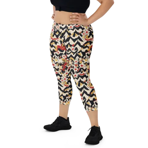 Riot of Stars on a Capri Leggings