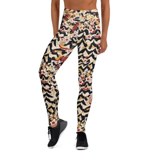 Riot of Stars on a Yoga Leggings