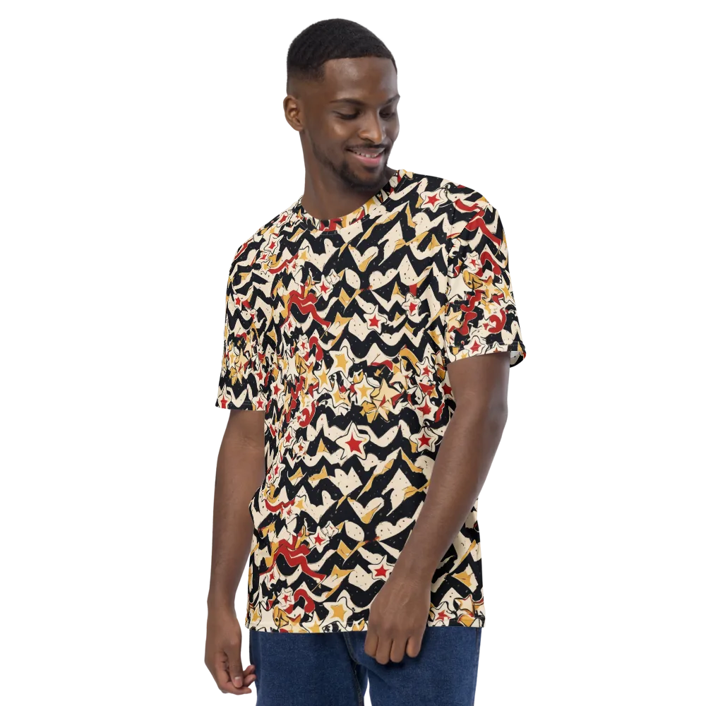 Riot of Stars on Men's Crew Neck T-Shirt — Left