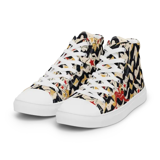 Riot of Stars on a Women's High Top Canvas Shoes