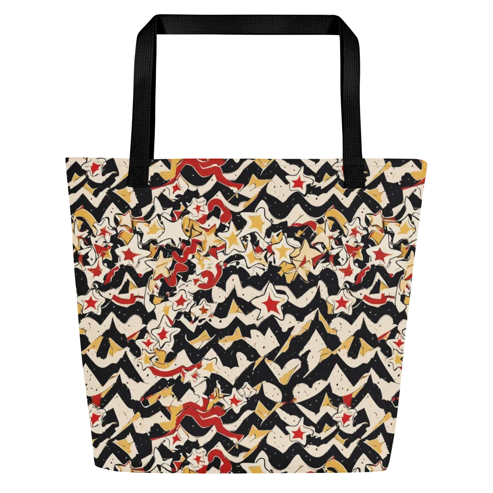 Riot of Stars on Large Tote Bag W/ Pocket — Front