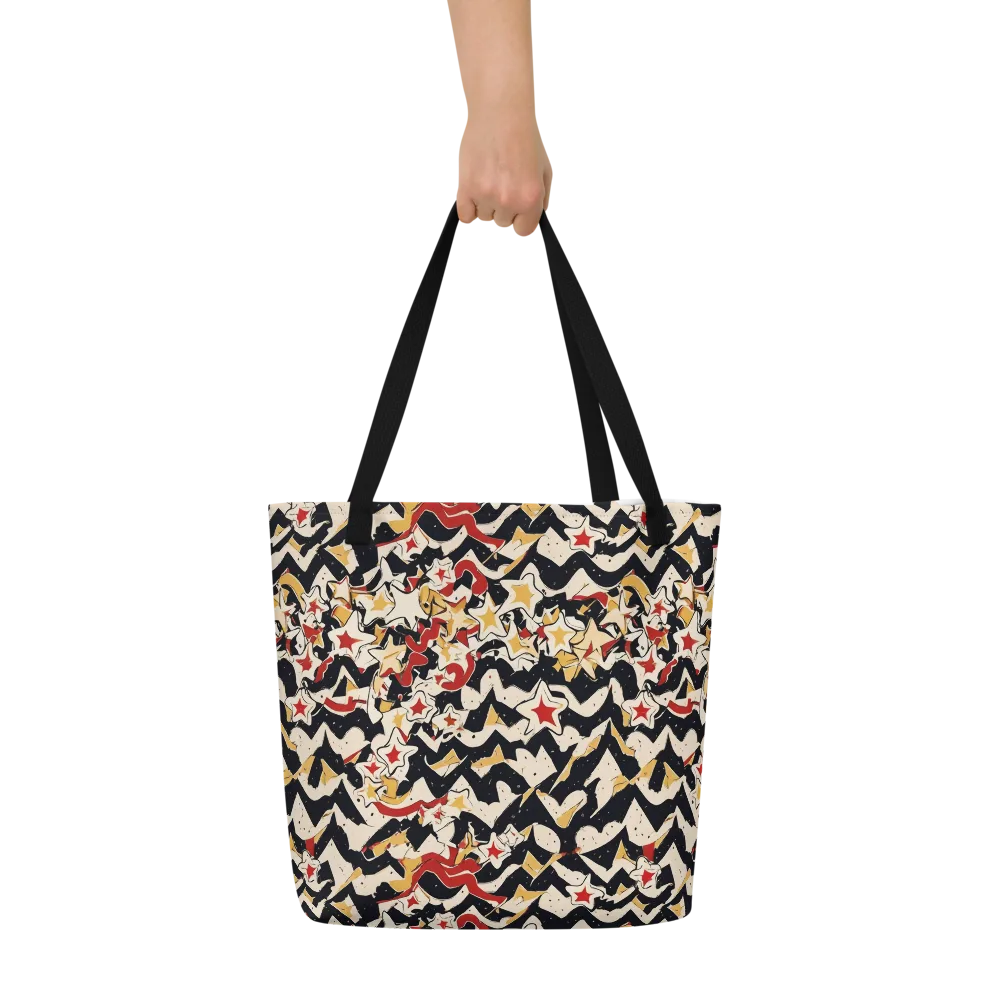 Riot of Stars on Large Tote Bag W/ Pocket — Front