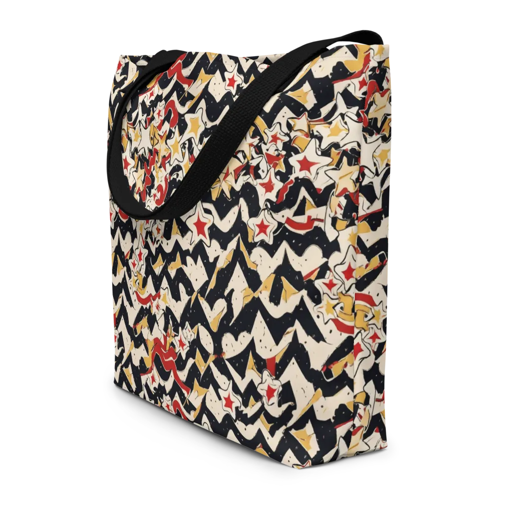 Riot of Stars on Large Tote Bag W/ Pocket — Front